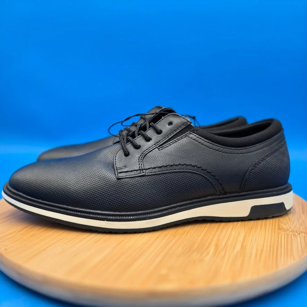 ALDO Shumen‎ Black Derby Oxford Shoes Mens 8 M New NWB Dress Casual Sneaker Sole